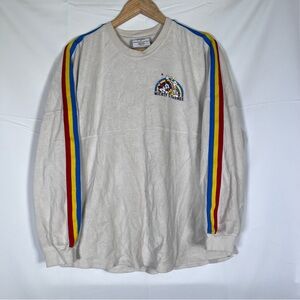 Disney Spirit Jersey Mickey & Friends Feelin' Classic White Velour Rainbow‎ 🌈 M